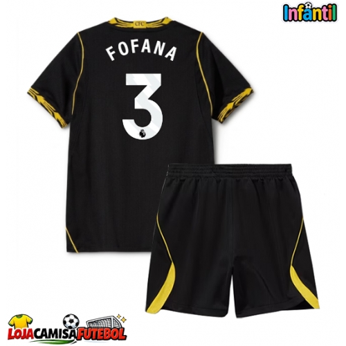 Camisa de Futebol Chelsea Wesley Fofana #3 Equipamento Secundário Infantil 2026-27 Manga Curta (+ Calças curtas)